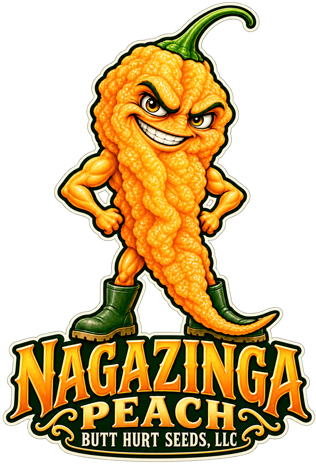 Golden-peach Nagazinga mascot